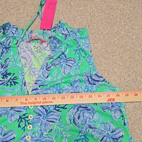 Lilly Pulitzer Malone Cabana Green Keepin It Reel Maxi Dress Sz L NWT - Picture 10 of 10